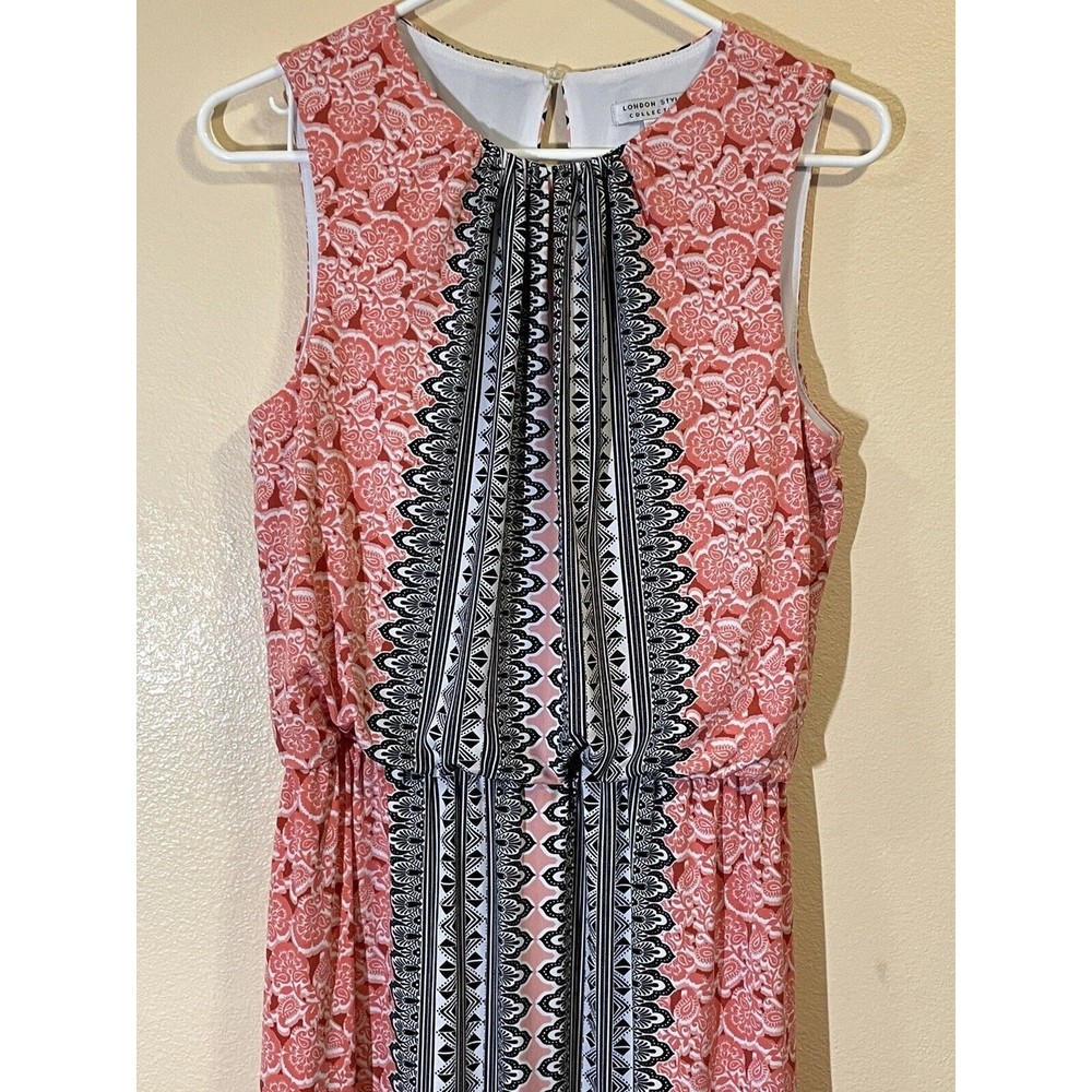 London Style Collection Dress Size 8 Paisley Print Long - Picture 1 of 6